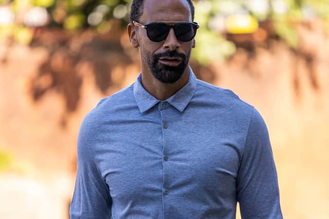 Rio Ferdinand arriving at Wolverhampton Crow Court. Credit: SWNS