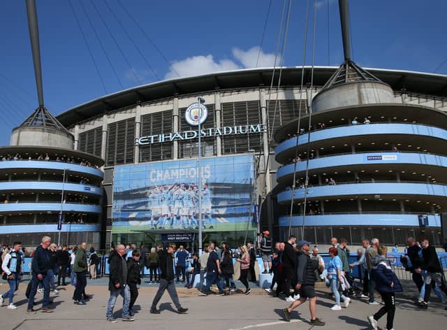 Train strike cancellations will impact fans travelling to the Etihad stadium on Saturday Credit: Getty