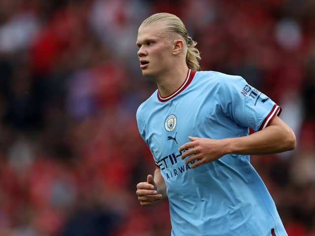 Erling Haaland could make his Manchester City home debut this weekend. Credit: Getty.