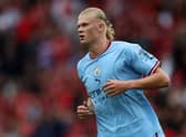 Erling Haaland could make his Manchester City home debut this weekend. Credit: Getty.