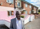 Demonique Wilson outside his Salford home Credit: LDRS
