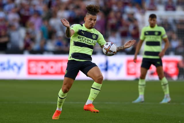 Kalvin Phillips could be handed his first Manchester City start at the weekend. Credit: Getty.
