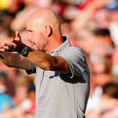 Erik ten Hag criticised his Manchester United players after the loss to Brentford. Credit: Getty.