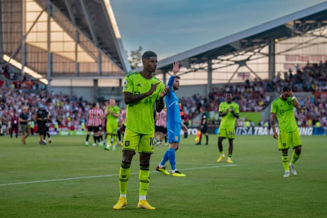 It was a demoralising day for United at the Brentford Community Stadium. Credit: Getty.