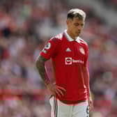 Gary Neville worries that Lisandro Martinez is not tall enough to play at centre-back in he Premier League. Credit: Getty.