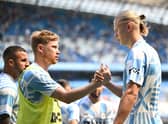 Kevin De Bruyne claims Erling Haaland can be dangerous without touching the ball. Credit: Getty.