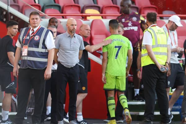 Erik ten Hag insists Cristiano Ronaldo can play in his Manchester United team. Credit: Getty.