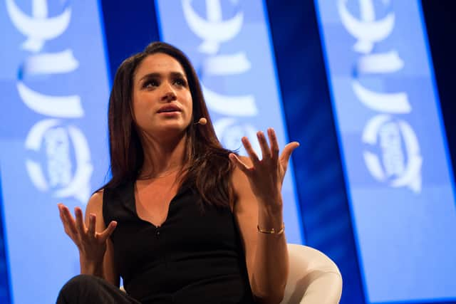 The Duchess of Sussex attending a previous One Young World event. Photo: One Young World