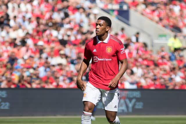 Anthony Martial is suffering from a hamstring injury. Credit: Getty.