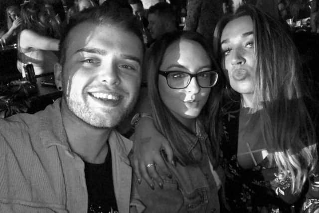 Josh Elliott with his friends at the Ariana Grande concert at Manchester Arena Credit: Josh Elliott