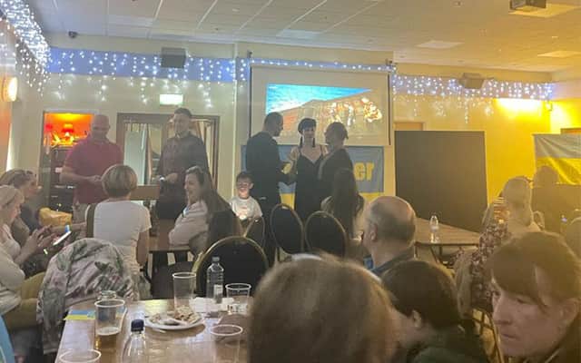 Ukrainians gather to watch Eurovision 2022 at Manchester’s Ukrainian Cultural Centre “Dnipro” in Cheetham Hill. Credit: Oksana Leshko-Kowalyszyn