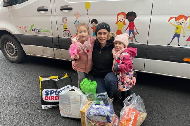 Emma Brophy with her daughters Layla and Evie McTighe