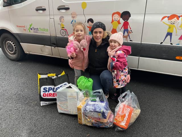 Emma Brophy with her daughters Layla and Evie McTighe