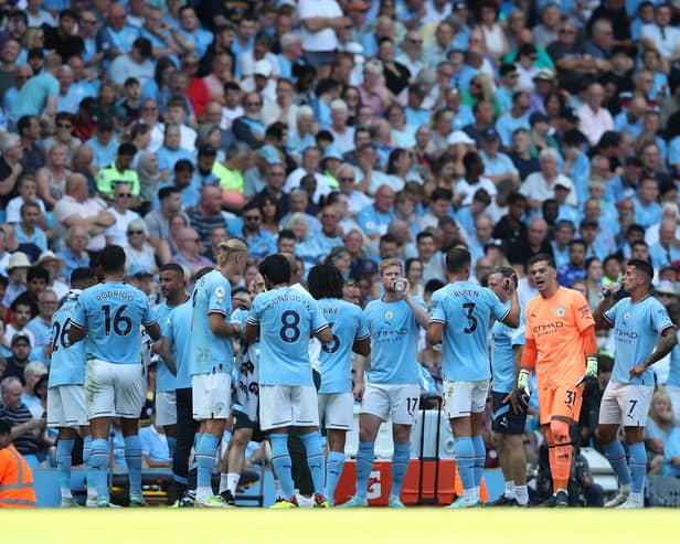 Manchester City will be looking to make it thre wins in three league games on Sunday. Credit: Getty. 