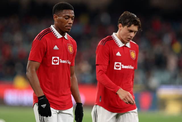 Martial and Lindelof remain doubts for the Liverpool game. Credit: Getty.