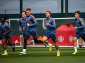 Manchester United players involved in the latest training session. Credit: Getty.