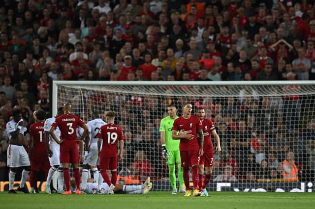 Nunez was sent off for Liverpool on Monday. Credit: Getty.