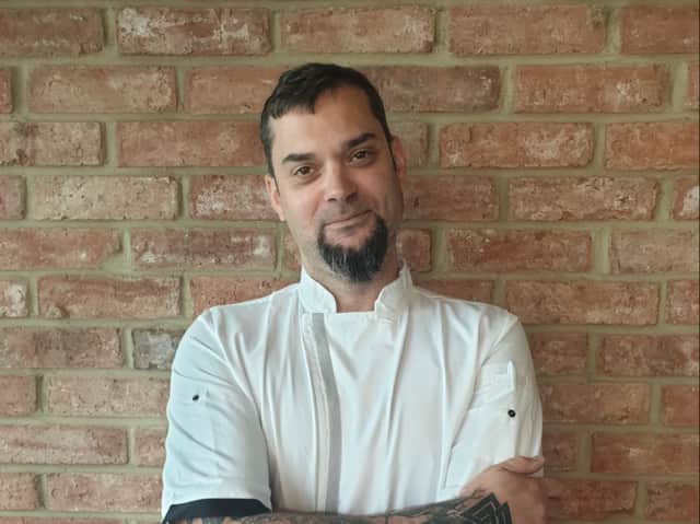 Ciaran working as a chef before he and Katy embarked on their round-the-world trip