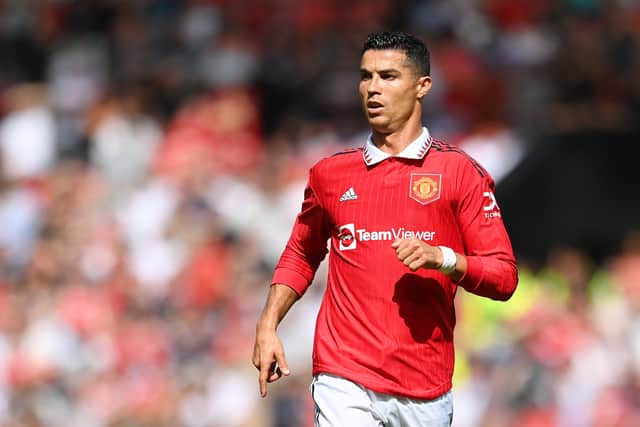 Ronaldo is expected to start up front against Liverpool. Credit: Getty.