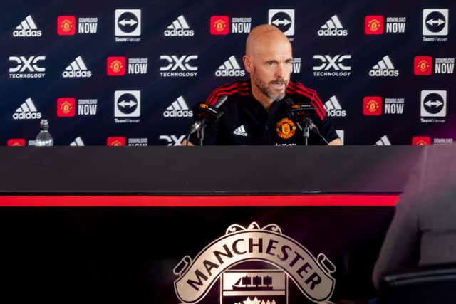 Ten Hag addressed the media on Friday. Credit: Getty.