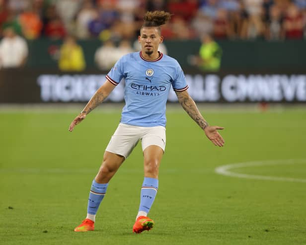Pep Guardiola has hinted it will take a few weeks until Kalvin Phillips is regularly involved in the team. Credit: Getty.