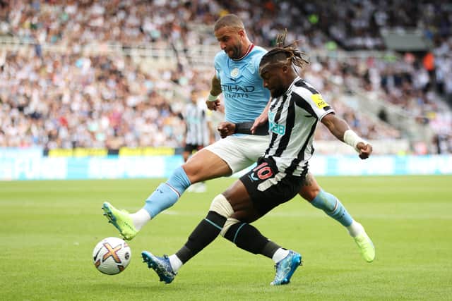 Saint-Maximin was sensational against City. Credit: Getty.