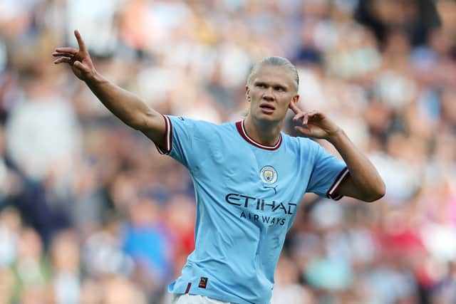 Haaland scored his third City goal on Sunday. Credit: Getty.