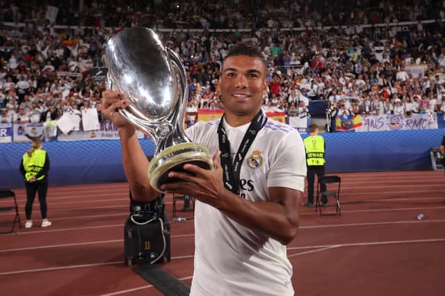 Casemiro has won 13 trophies during his time with Real. Credit: Getty. 