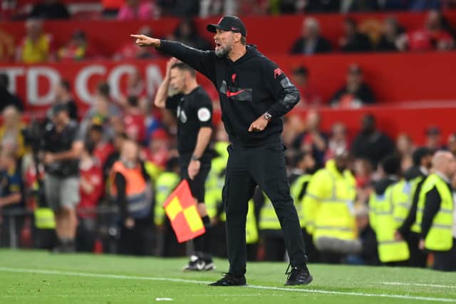 Klopp was animated on the touchline. Credit: Getty