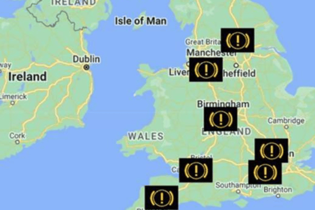The AA’s map of traffic hotspots this August bank holiday weekend