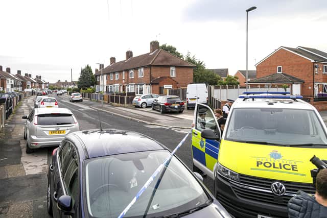 The scene after a 9 year old girl was shot dead in a house on Kingsheath Avenue in Knotty Ash, Liverpool Credit: SWNS