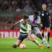 Kalvin Phillips appeared to pick up a knock in Manchester City’s friendly with Barcelona. Credit: Getty.