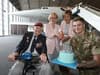 WWII pilot given guard of honour on his 100th birthday at Manchester Airport