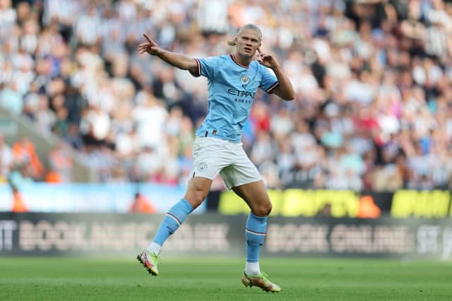 Haaland has scored three goals in three Premier League games. Credit: Getty.