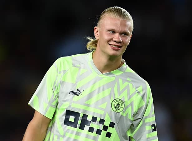 <p>Glenn Hoddle claimed Erling Haaland is the ‘buy of the century’. Credit: Getty.</p>