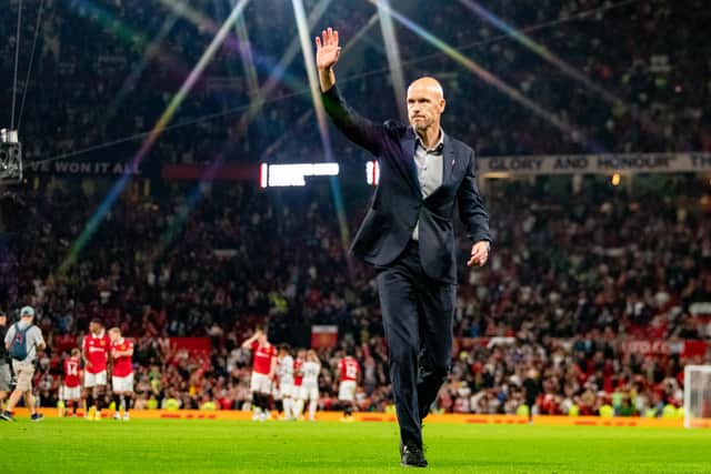 Ten Hag will be aiming to record a second United win, this weekend. Credit: Getty.