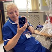 Norma Newcombe is thought to be Britain’s oldest working nurse Credit: Wrightington, Wigan and Leigh Teaching Hospitals