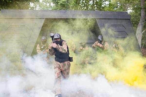Action from the Delta Force Paintball facility off Grange Road, Eccles Credit: via LDRS