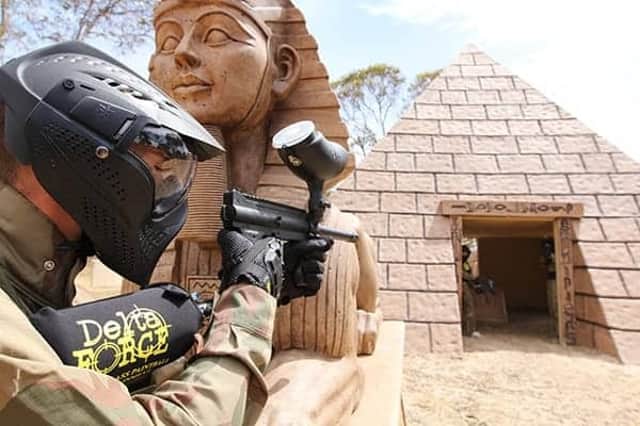 <p>Action from the Delta Force Paintball facility off Grange Road, Eccles Credit: va LDRS</p>