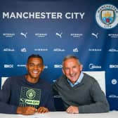 Manuel Akanji and Txiki Begiristain. Credit: Manchester City.