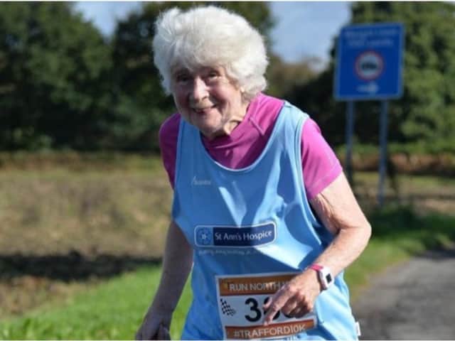<p>Barbara Thackray is still running at the age of 84 to support St Ann’s Hospice</p>