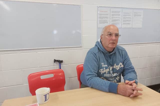 Dennis Crompton, 73, lives alone and says that the Community Cafe has been a big help. Credit: Sofia Fedeczko/Manchester World