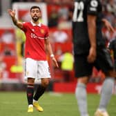 Bruno Fernandes captained Manchester United for a fourth consecutive game. Credit: Getty.  