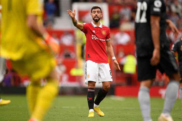 Bruno Fernandes captained Manchester United for a fourth consecutive game. Credit: Getty.  