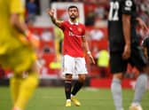 Bruno Fernandes captained Manchester United for a fourth consecutive game. Credit: Getty.  