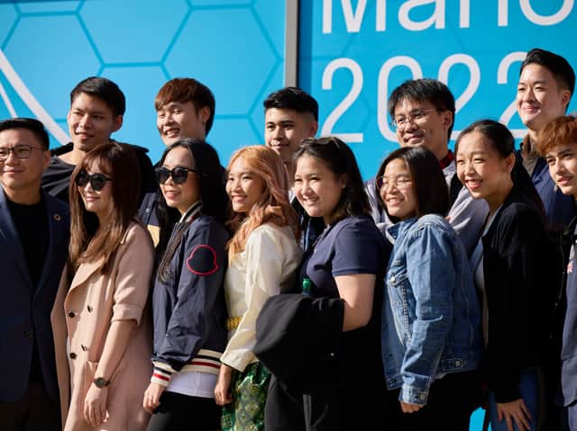 Delegates at the registration for the summit. Photo: One Young World