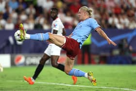 Erling Haaland scored two as Manchester City beat Sevilla 4-0.