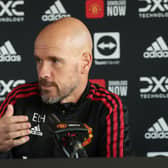 Manchester United manager Erik ten Hag will be without four first team players on Thursday. Credit: Getty.