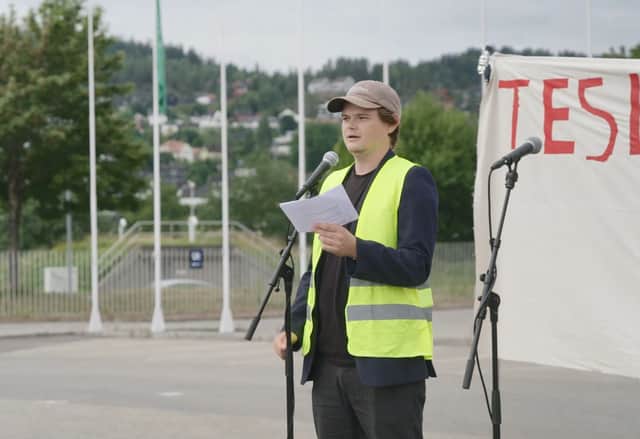 Protest leader Erlend Mørch said many owners loved their cars but were frustrated by ‘endless repairs andunresponsive support centres’ (Photo: Spark AS/teslahungerstrike/SWNS)