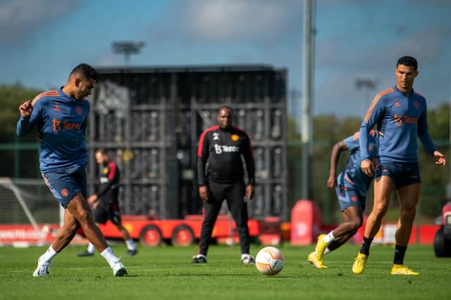 Casemiro and Ronaldo could start for United against Sociedad. Credit: Getty.